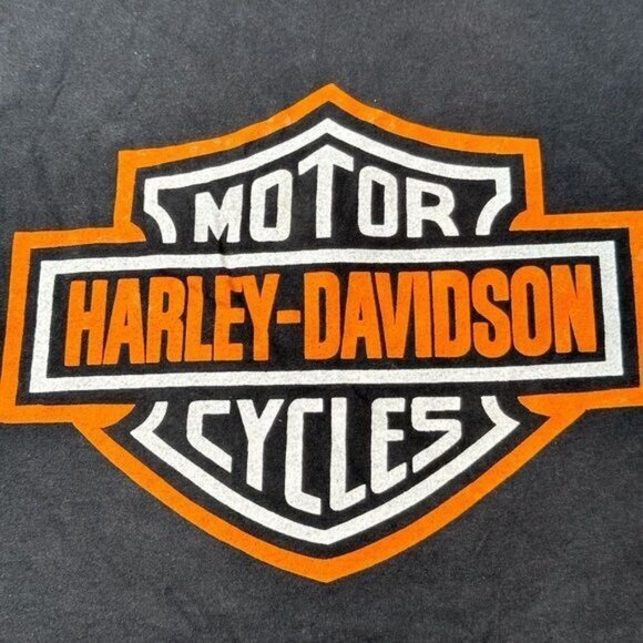 Jerzees Other - Jerzees Harley Davidson Black Tee Shirt Spain Double Sided Biker Grunge Sz L